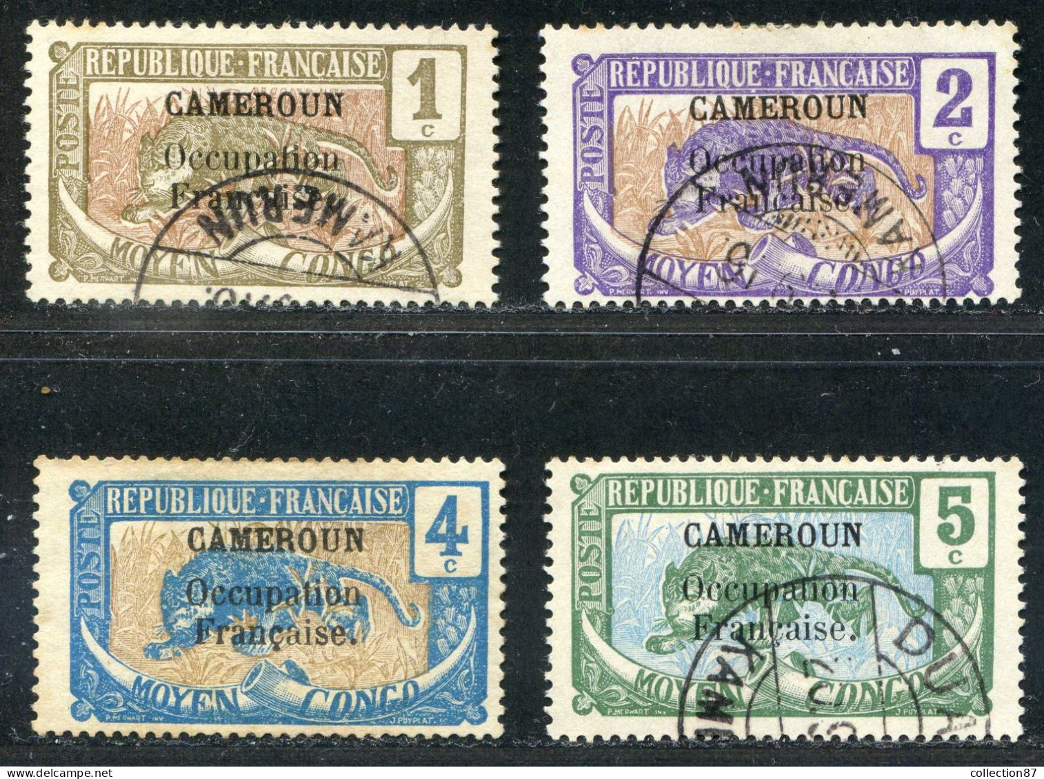 REF090 > CAMEROUN < Yv N° 67 + 68 + 69 Ø + 70 (*) < Oblitéré - Used Ø -- - Used Stamps