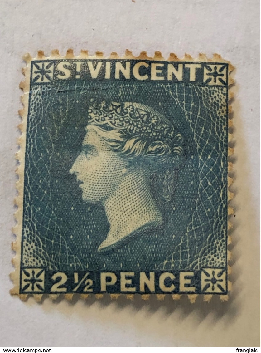 SAINT VINCENT. SG 61.   2 1/2d Blue. MH*. Perf 14. CV £13 - St.Vincent (...-1979)