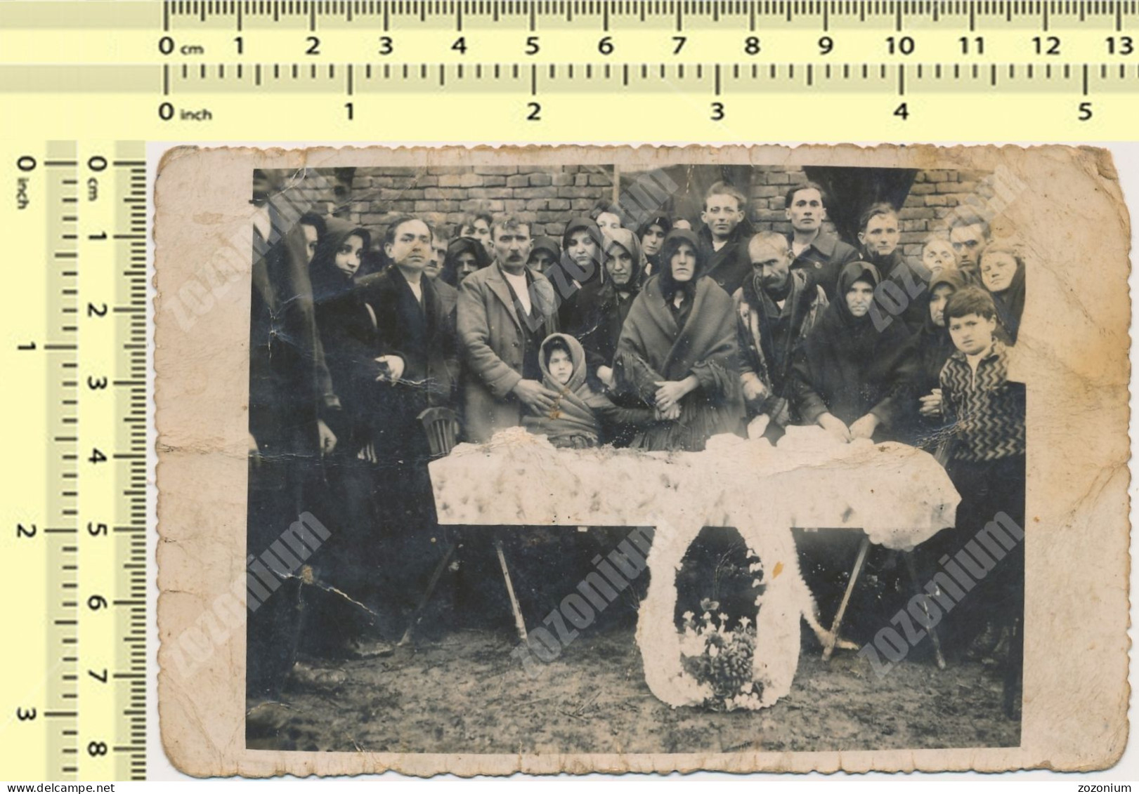 REAL PHOTO ANCIENNE Funeral, Open Casket Post Mortem  PHOTO MORTUAIRES Enterrement ORIGINAL - Anonymous Persons