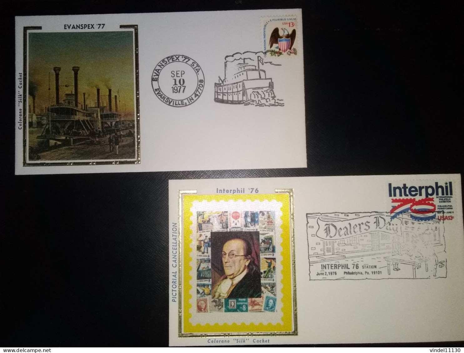 Lot Interphil 1976 Et Evanspex 1977 - Enveloppes évenementielles