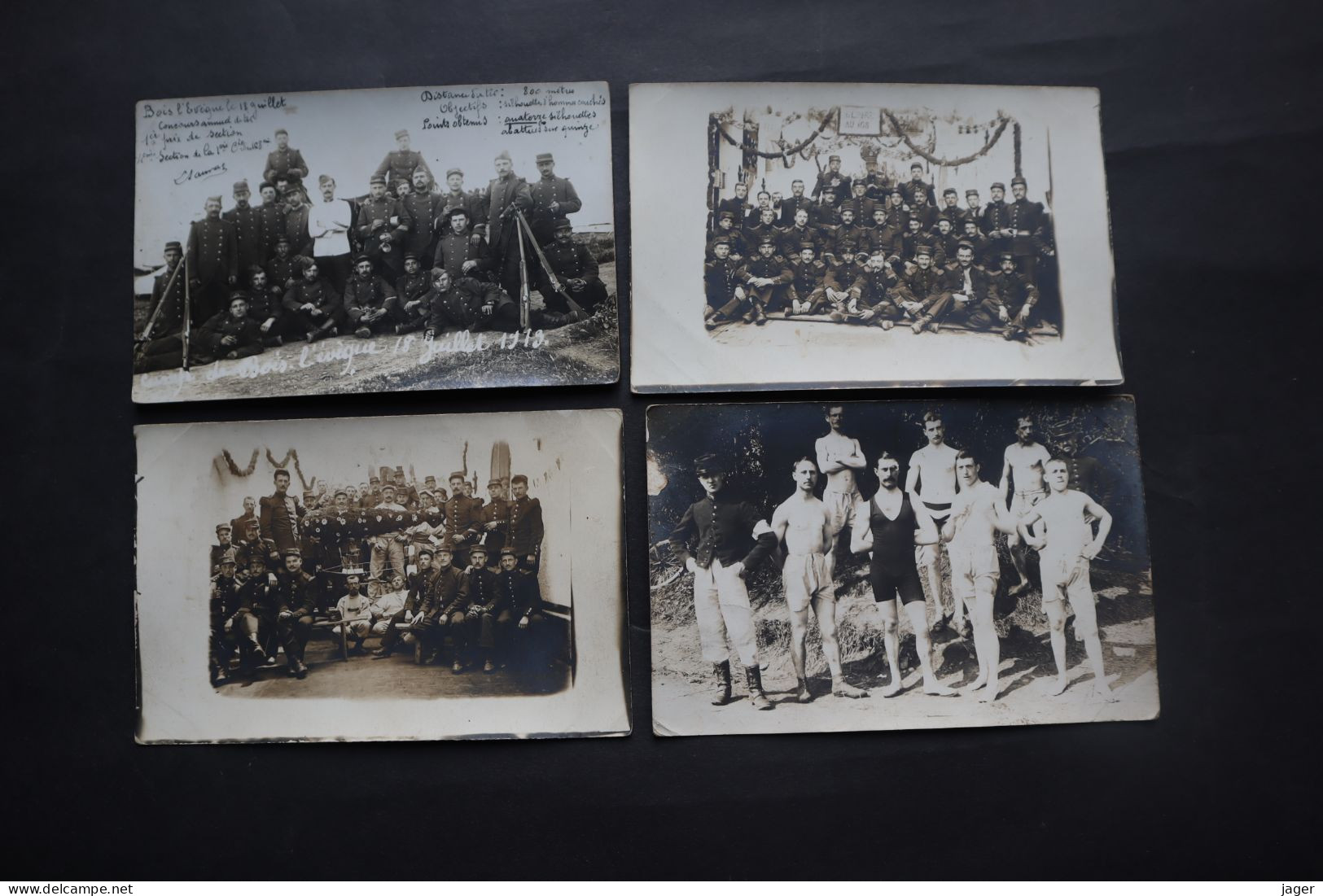 36 Cartes Photos Du 168 Eme RI  1913  Gros Plan    Garde Au Drapeau, Concours De Tir ... Les Loups Du Bois Le Prêtre - Guerre, Militaire