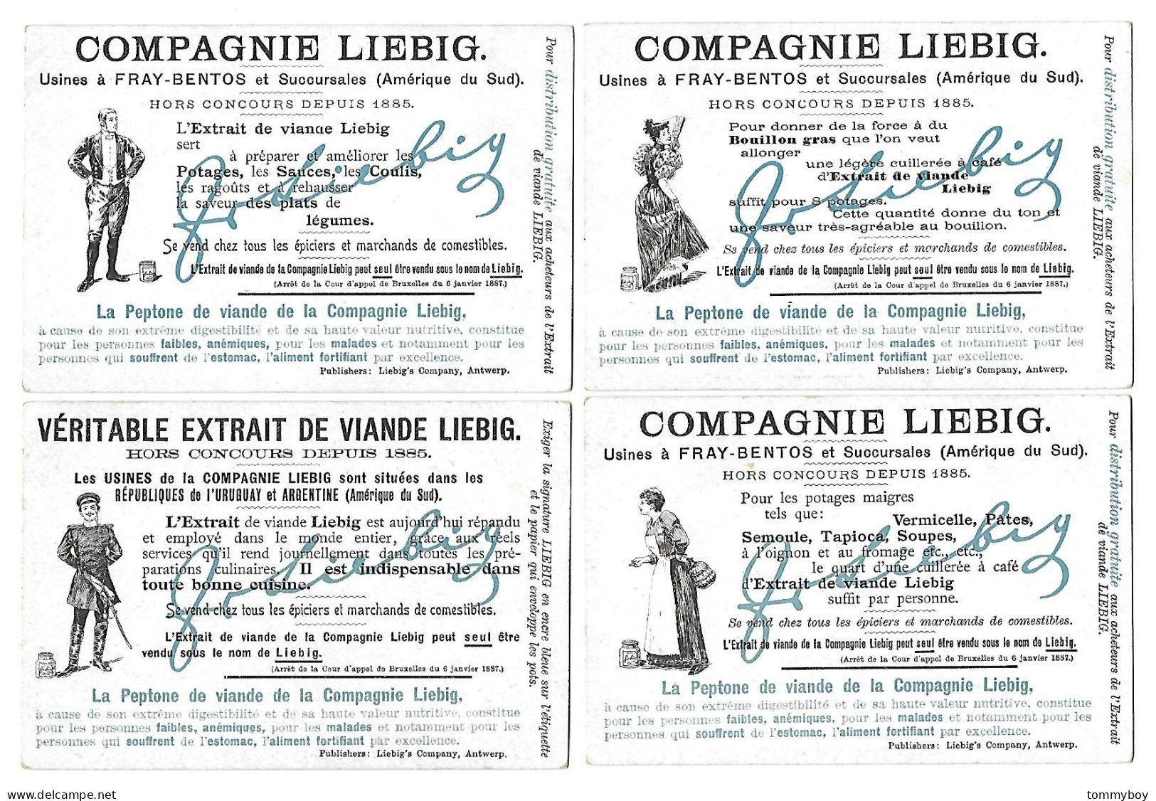S 557, Liebig 6 Cards, Fleuves D'Europe (ref B12) - Liebig