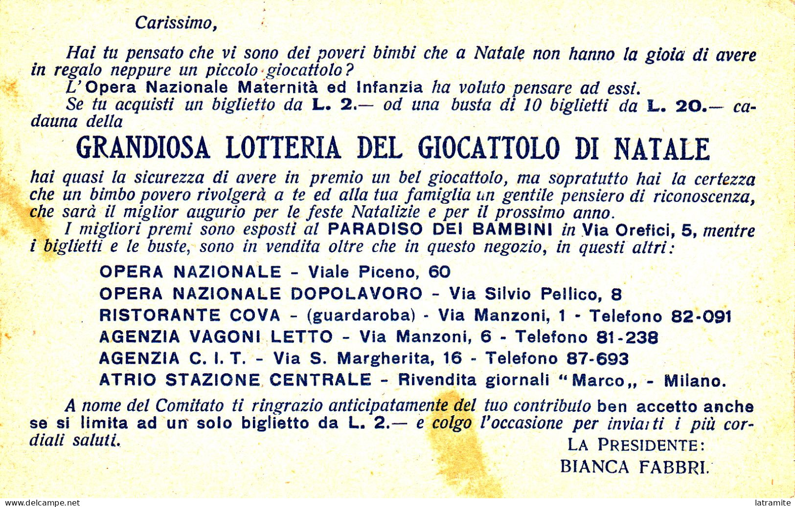 MAGA - GRANDIOSA LOTTERIA DEL GIOCATTOLO DI NATALE - Other & Unclassified