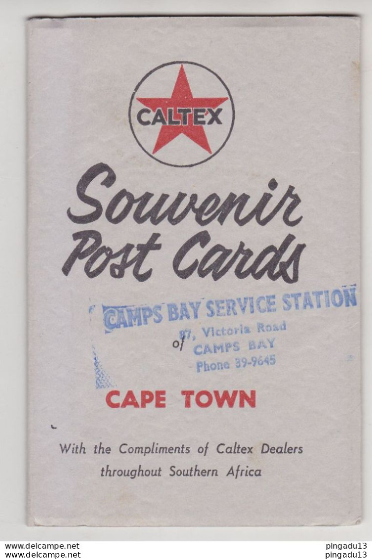 Fixe Rare Carnet Publicité CALTEX Pétrole Cape Town 6 CPSM Petit Format Excellent état RARE - Südafrika