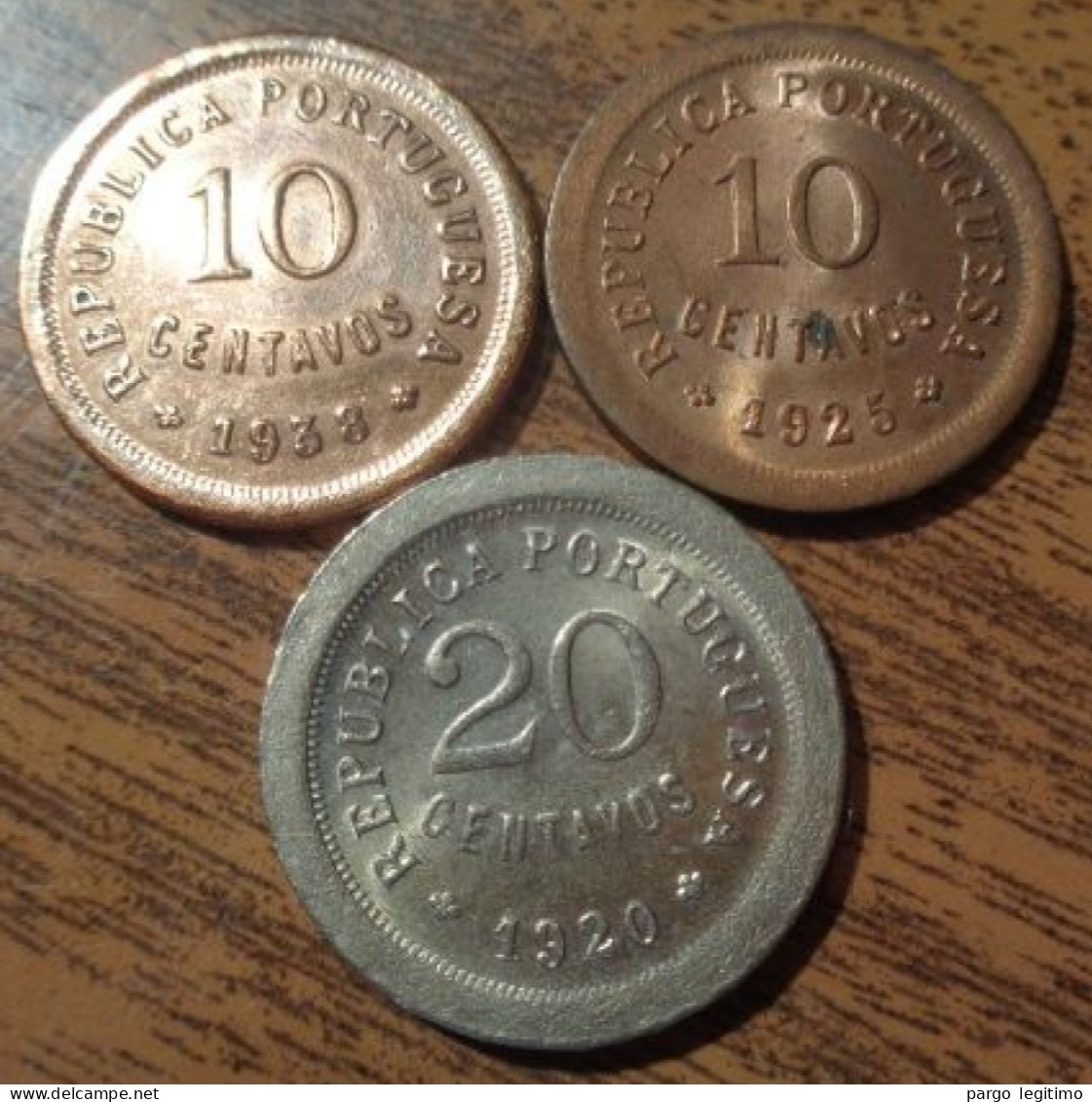 PORTUGAL 10 CENTAVOS 1938, 1925, 20 CENTAVOS 1920 FDC - Portogallo