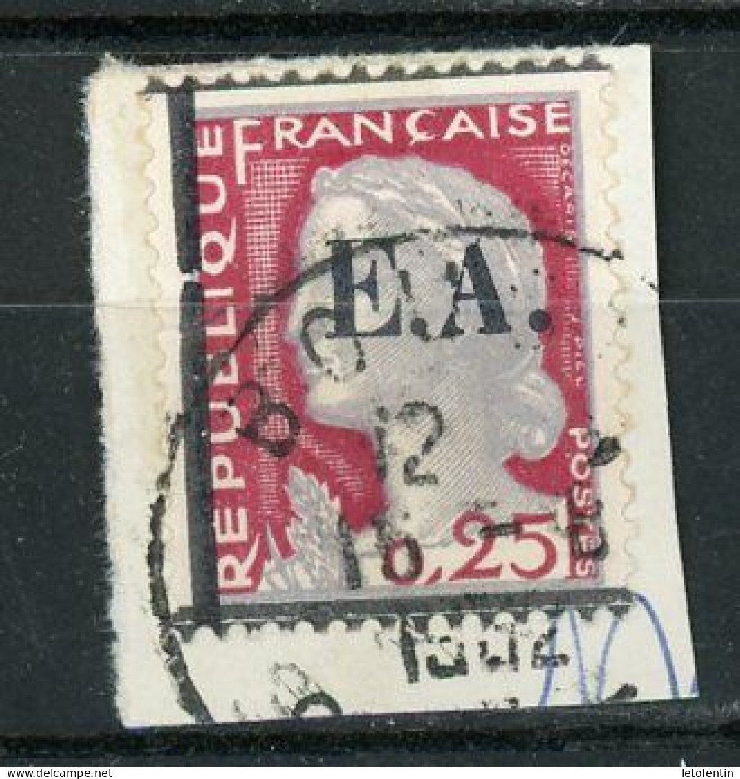 ALGÉRIE : M. DE DECARIS - (SURCH. EA) N° Yvert 360 Obli.  (SUR FRAGMENT) - Algérie (1962-...)