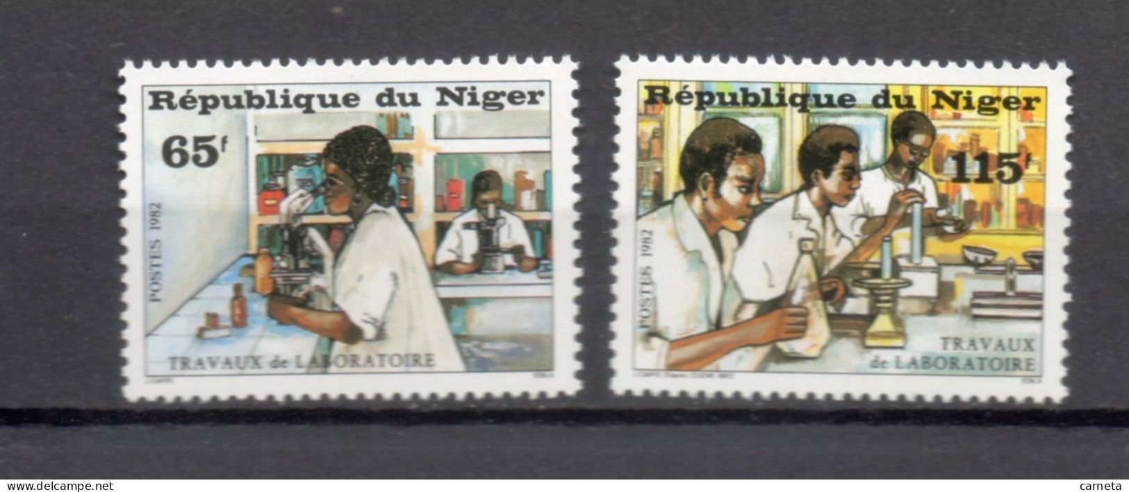 NIGER  N° 597 + 598    NEUFS SANS CHARNIERE  COTE 2.50€    LABORATOIRE - Niger (1960-...)