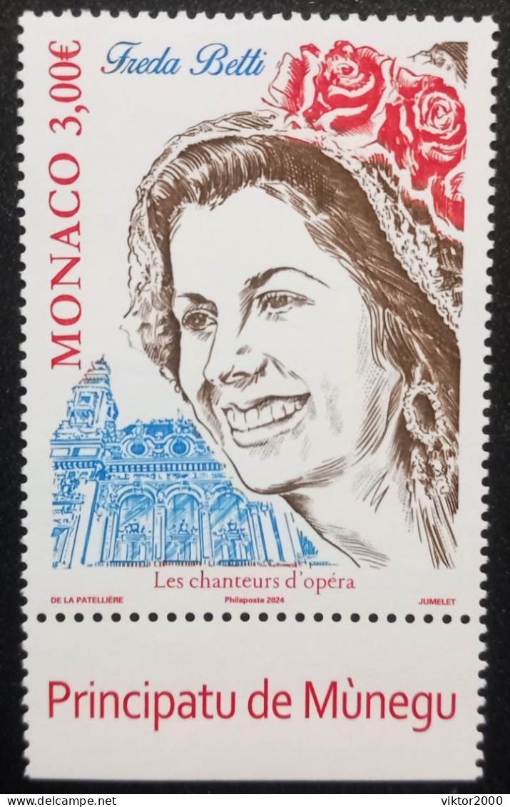 MONACO MNH (**) 2024 Opera Singe, Freda Betti, 1924-1979 ,Giovanni Martinelli, 1885-1969 - Ungebraucht