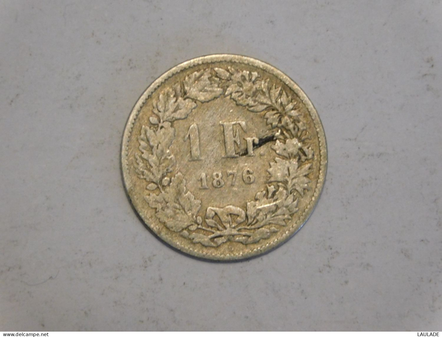 SUISSE 1 Franc 1876 Silver, Argent - 1 Franken