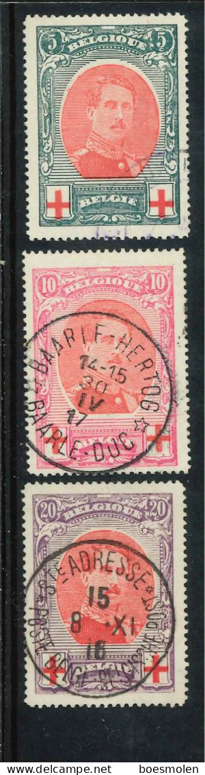 OBP 132-133-134 Oblitéré - Gestempeld - Used Stamps