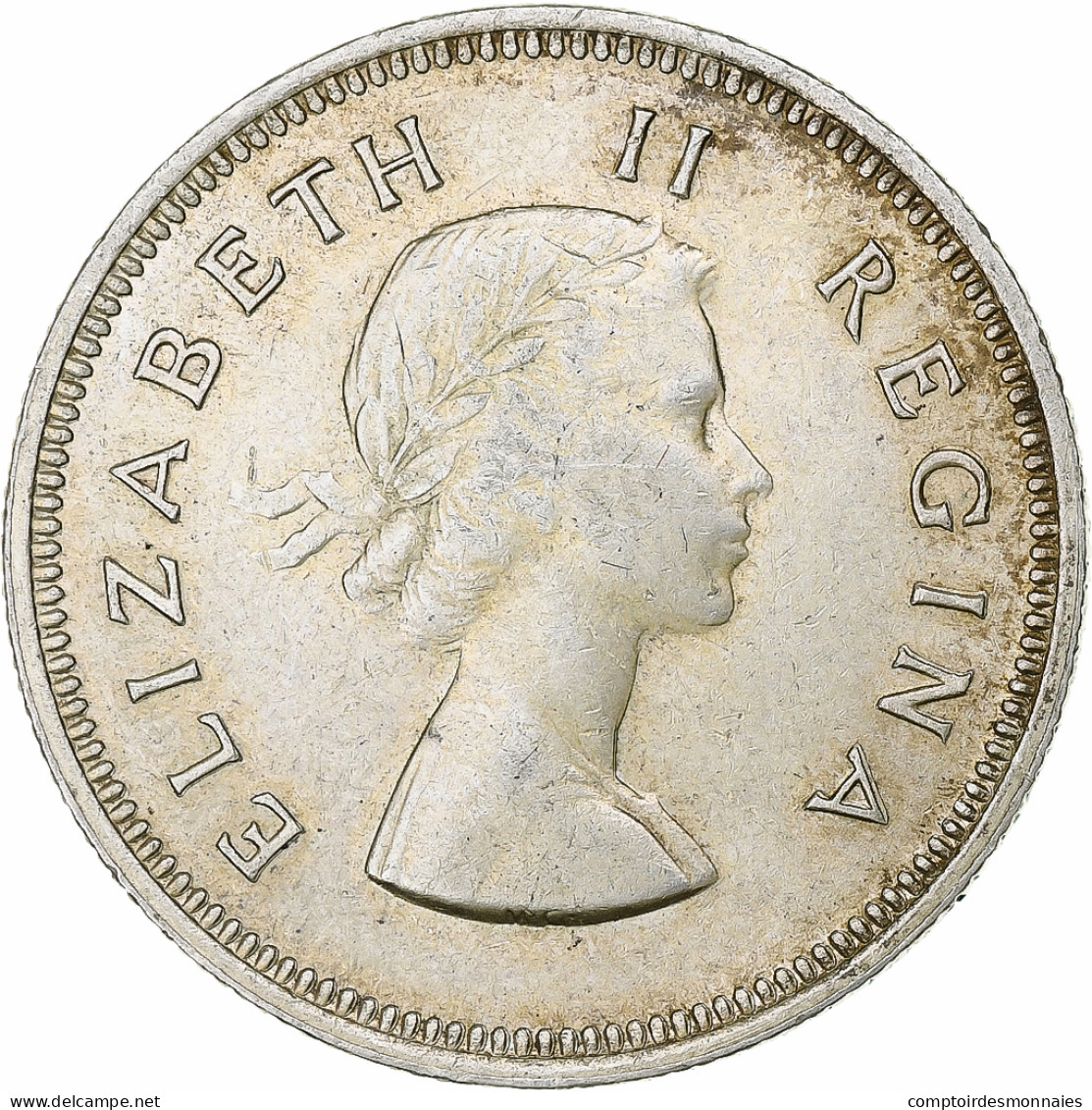 Afrique Du Sud, Elizabeth II, 2 Shillings, 1956, Pretoria, Argent, TTB, KM:50 - Afrique Du Sud