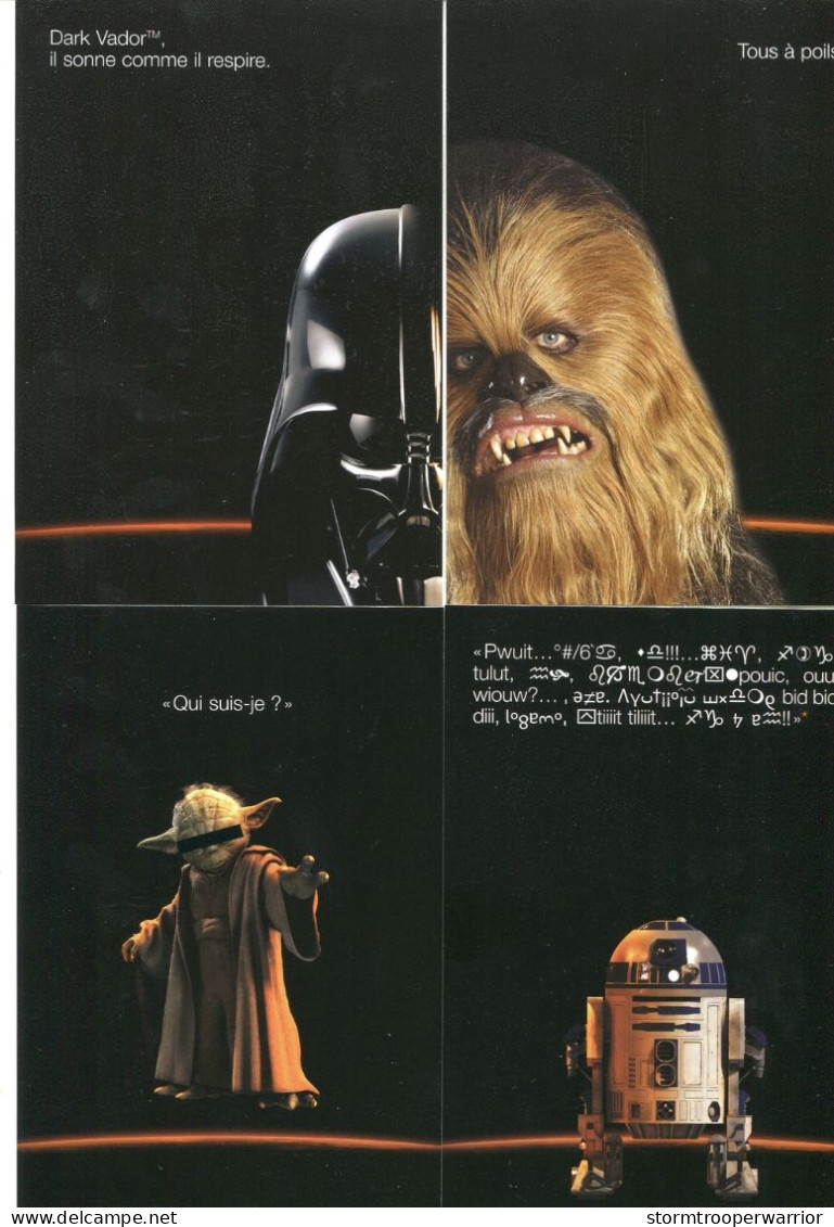 Lot 4 Cartes Postales Star Wars - Séries TV