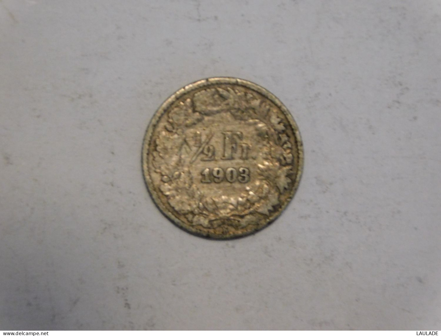 SUISSE 1/2 Franc 1903 Silver, Argent Demi - 1/2 Franc