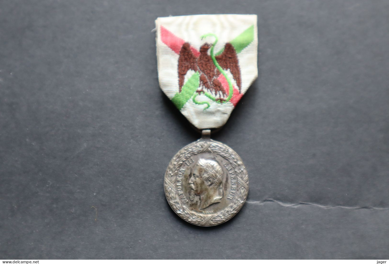 Médaille Du Mexique Napoléon III  En Argent 1862 1865 - Frankrijk