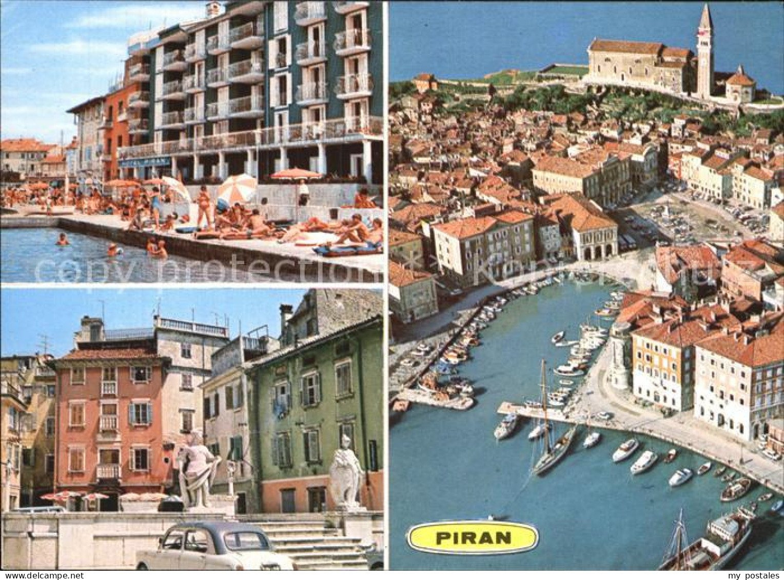 72533336 Piran Fliegeraufnahme Platz Strand Piran - Slovenia