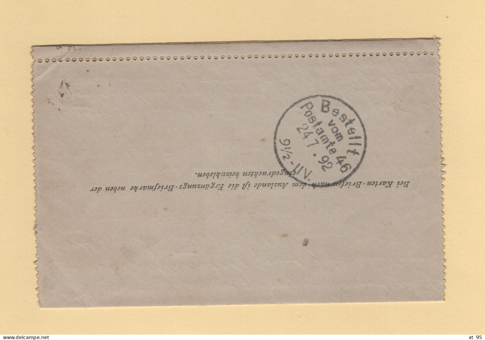 Autriche - Marienbad - 1892 - Entier Postal - Lettres & Documents
