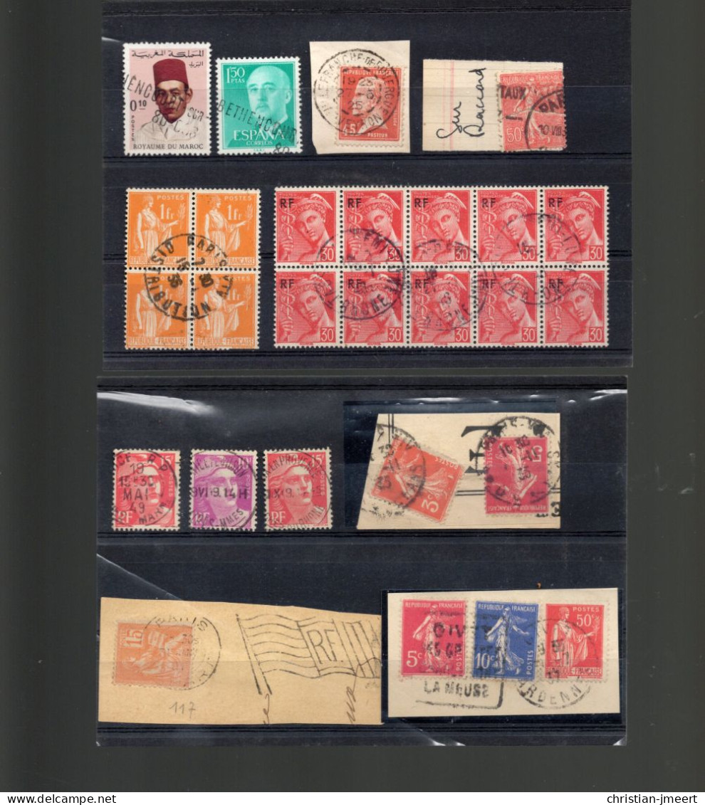 France Lot De 27 Timbres Pour Recherches - Collections