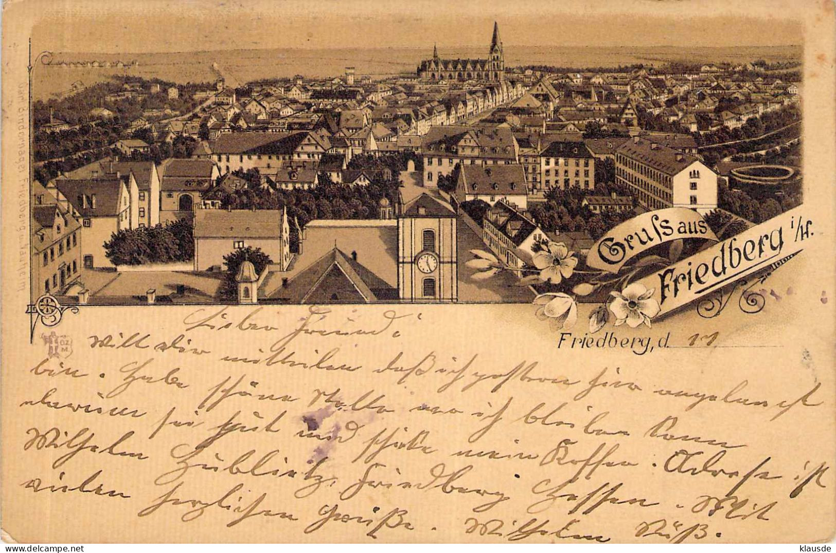 Gruss Aus Friedberg Gel.1900 AKS - Friedberg