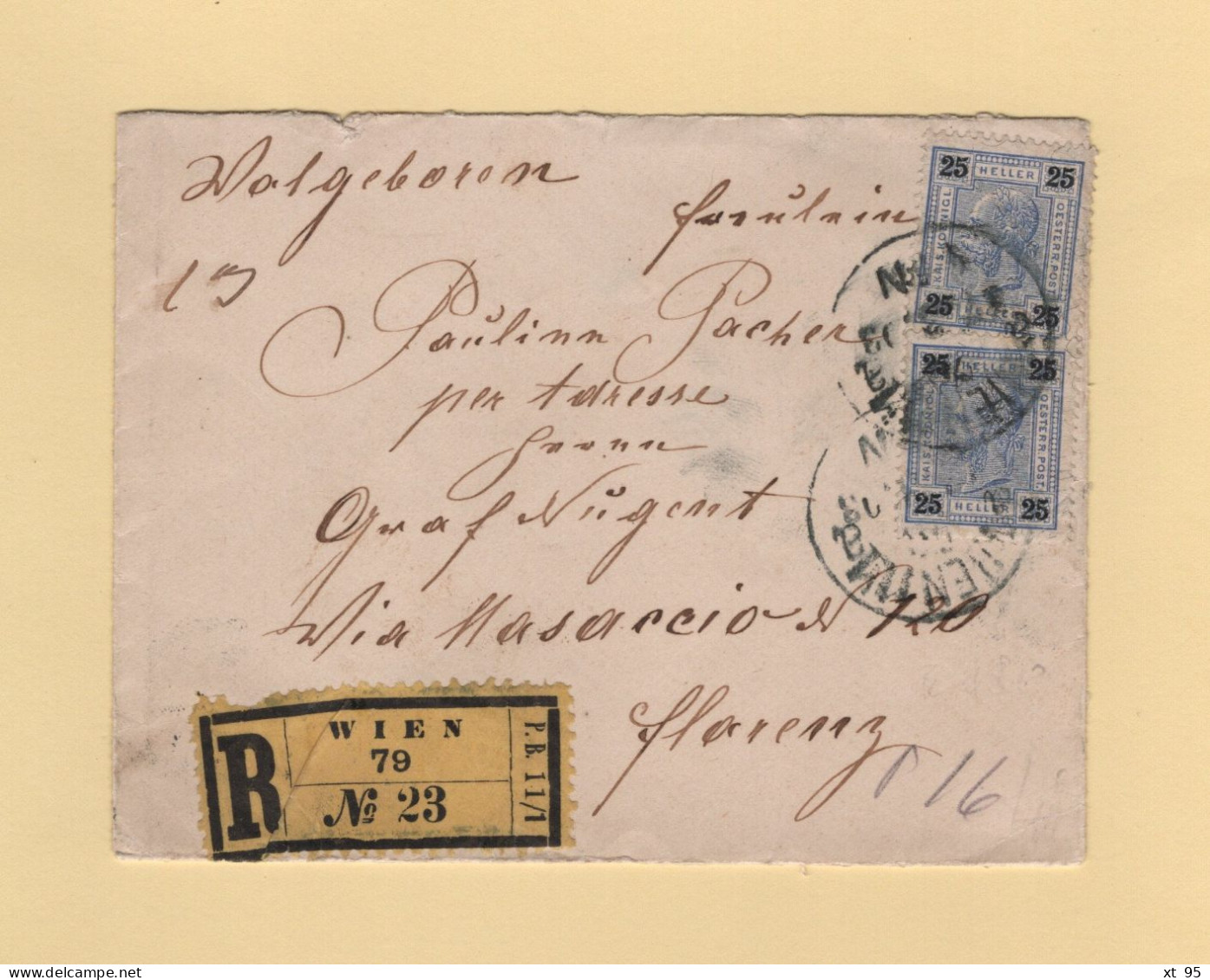 Autriche - Wien - Recommande - 1903 - Lettres & Documents
