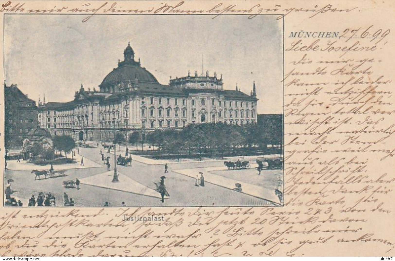 AK München - Justizpalast - 1899  (69521) - Muenchen