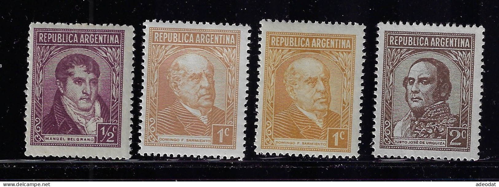 ARGENTINA  1935-39  SCOTT #418,419,420 MH - Used Stamps