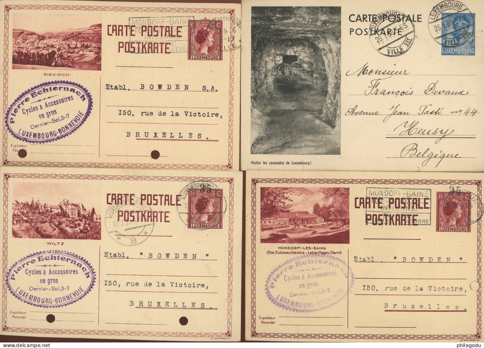6 Entiers Tourisme Avec Trous - Stamped Stationery
