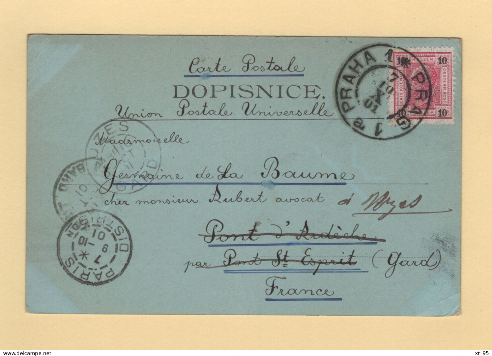 Autriche - Praha - Prag - 1901 - Lettres & Documents