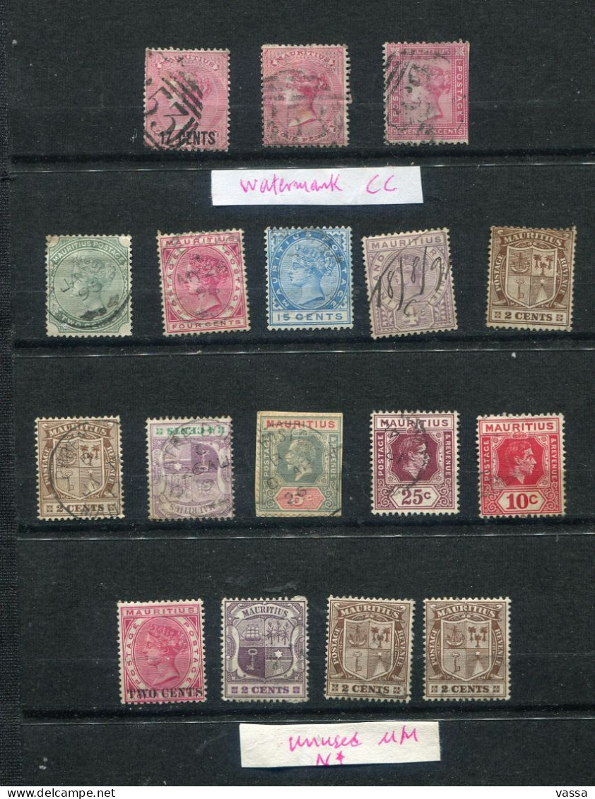 MAURITIUS .Lot Of Anciens Stamps  Used & Unused - MAURICE Lot Des Classiques Obl. & N * - Mauritius (...-1967)