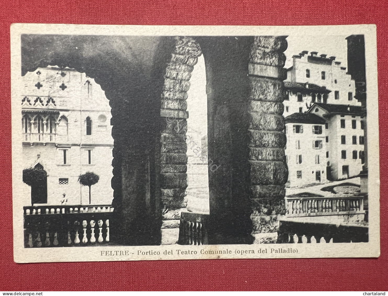 Cartolina - Feltre ( Belluno ) - Portico Del Teatro Comunale Del Palladio - 1926 - Belluno