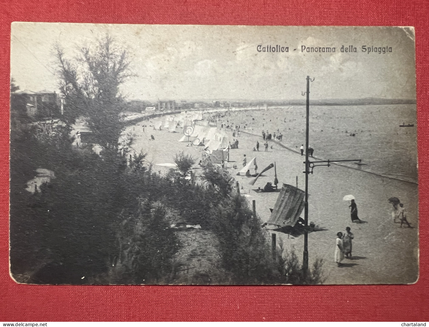 Cartolina - Cattolica - Panorama Della Spiaggia - 1925 - Rimini