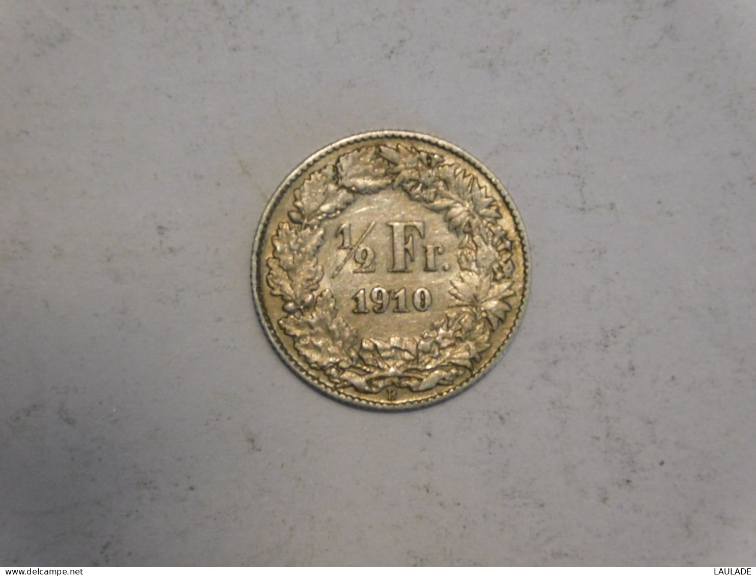 SUISSE 1/2 Franc 1910 Silver, Argent Demi - 1/2 Franken