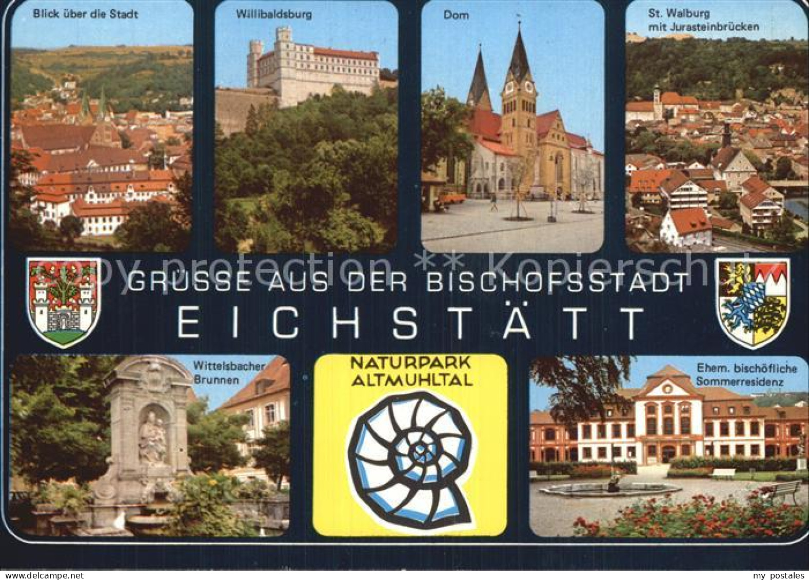 72532666 Eichstaett Oberbayern Stadtblick Willibaldsburg Dom St Walburg Mit Jura - Eichstaett