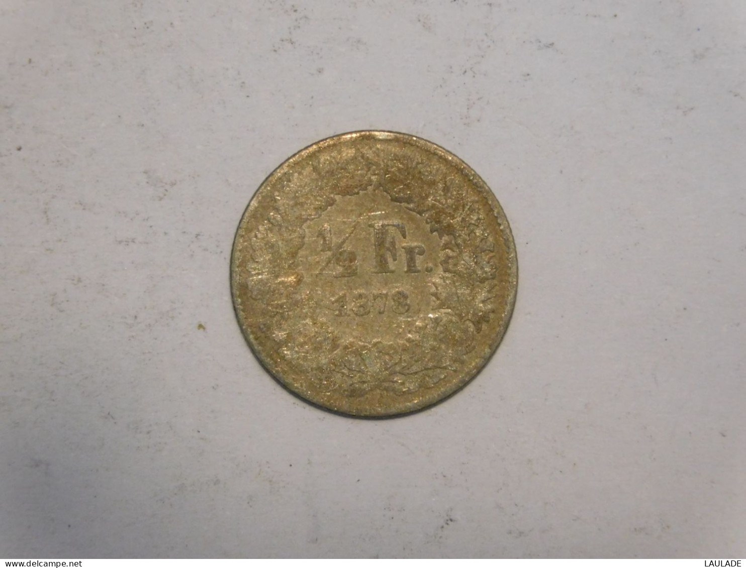 SUISSE 1/2 Franc 1878 Silver, Argent Demi - 1/2 Franc