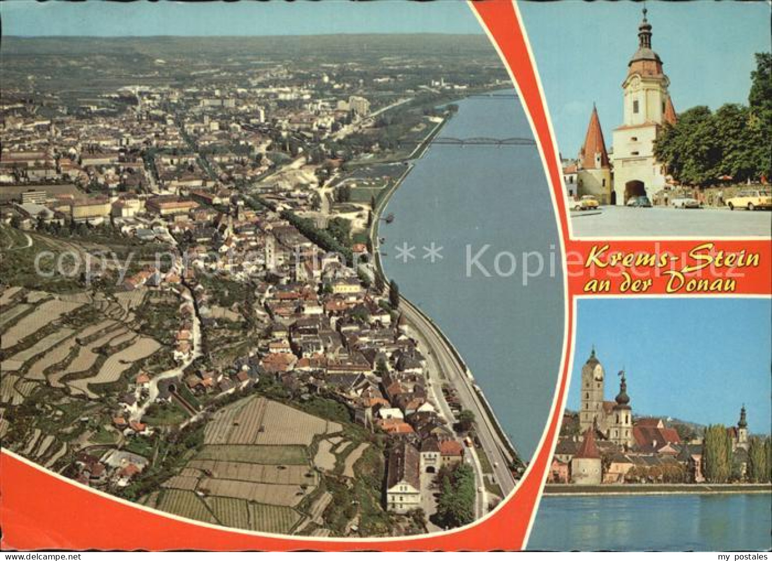 72532508 Krems Donau Fliegeraufnahme Kirche  Krems An Der Donau - Autres & Non Classés