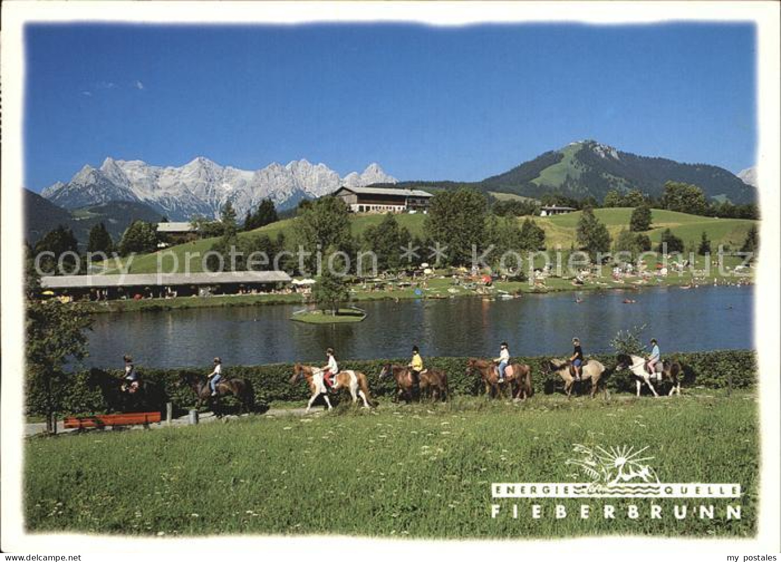 72532500 Fieberbrunn Tirol Lauchsee Mit Reitergruppe Fieberbrunn - Autres & Non Classés