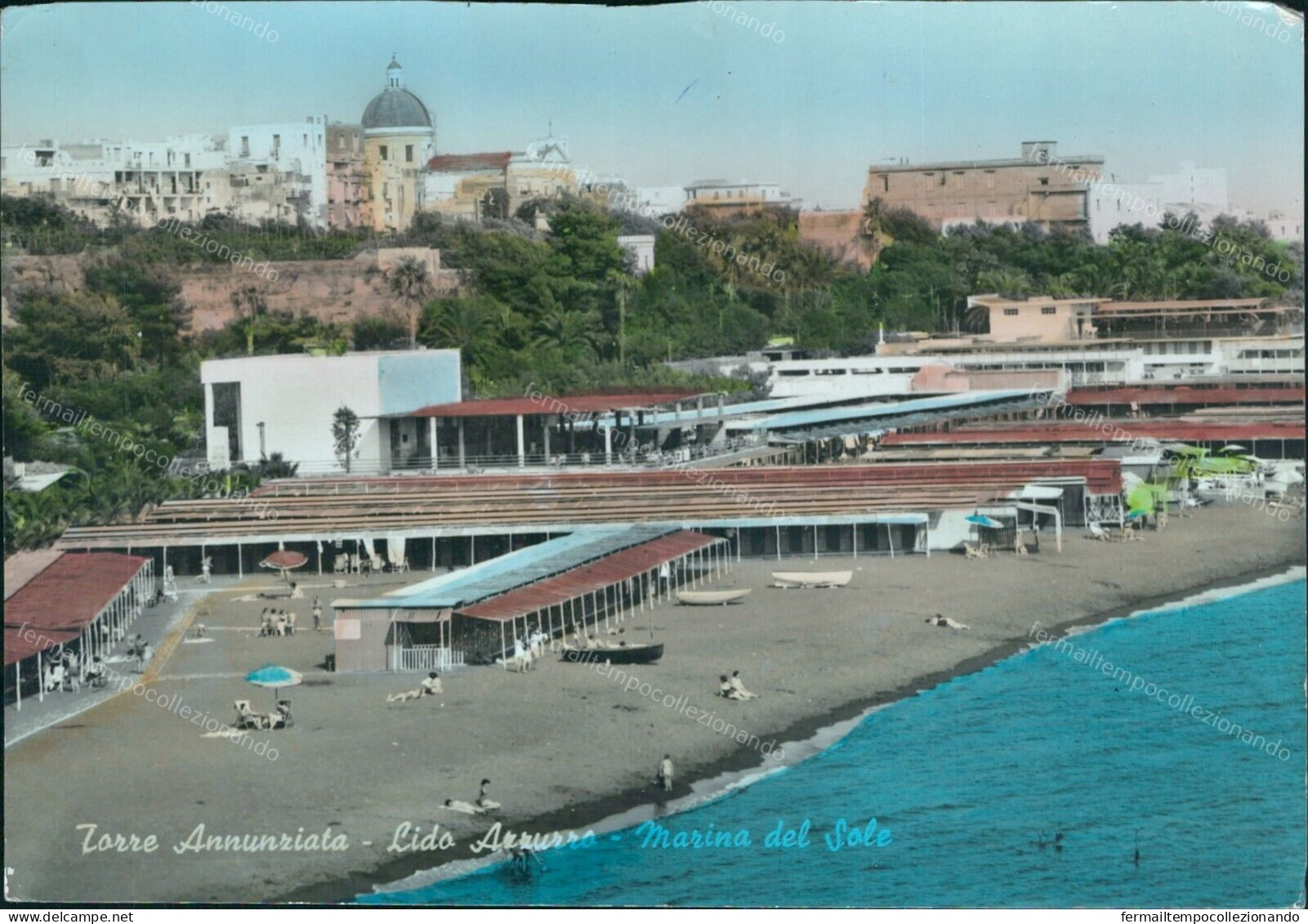Cr494 Cartolina Torre Annunziata Lido Azzurro Marina Del Sole Napoli Campania - Napoli (Neapel)