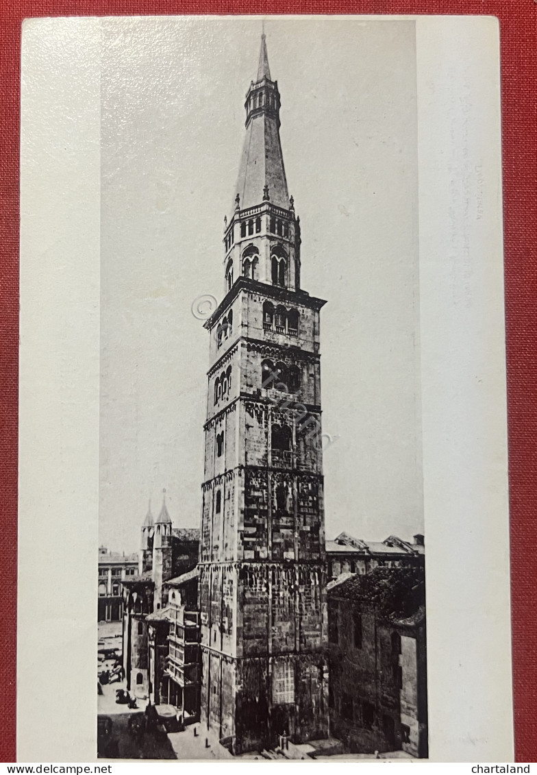 Cartolina - Saluti Da Modena - Torre Ghirlandina - 1910 Ca. - Modena