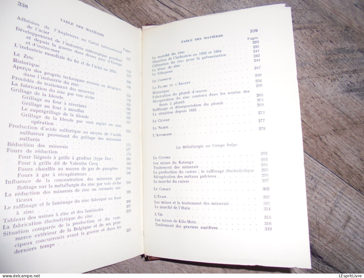 METALLURGIE EN BELGIQUE ET AU CONGO BELGE E Prost 1936 Régionalisme Industrie Du Fer Cuivre Mine Acier Hainaut Liège - Belgien