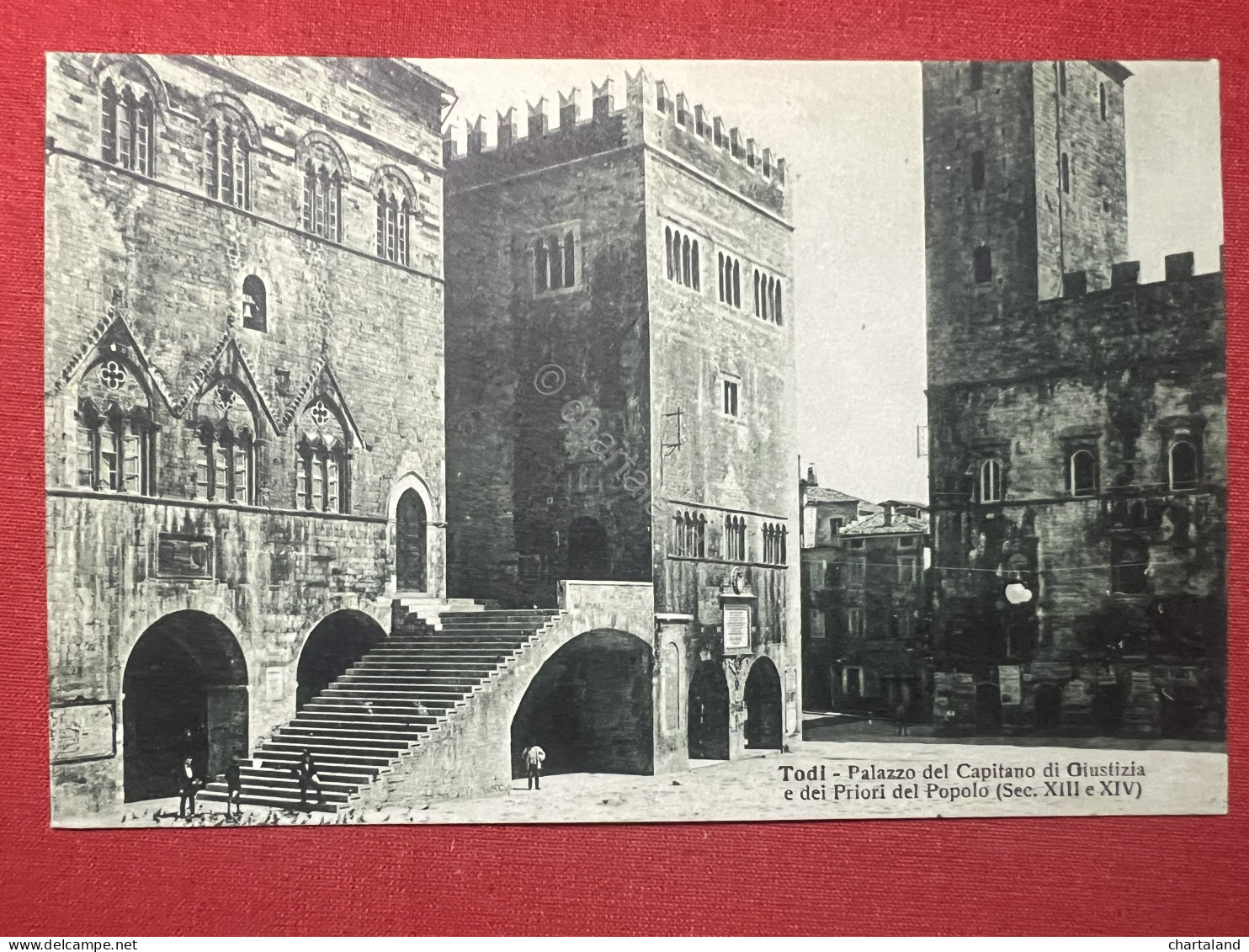 Cartolina - Todi ( Perugia ) - Palazzo Del Capitano Di Giustizia - 1921 - Perugia