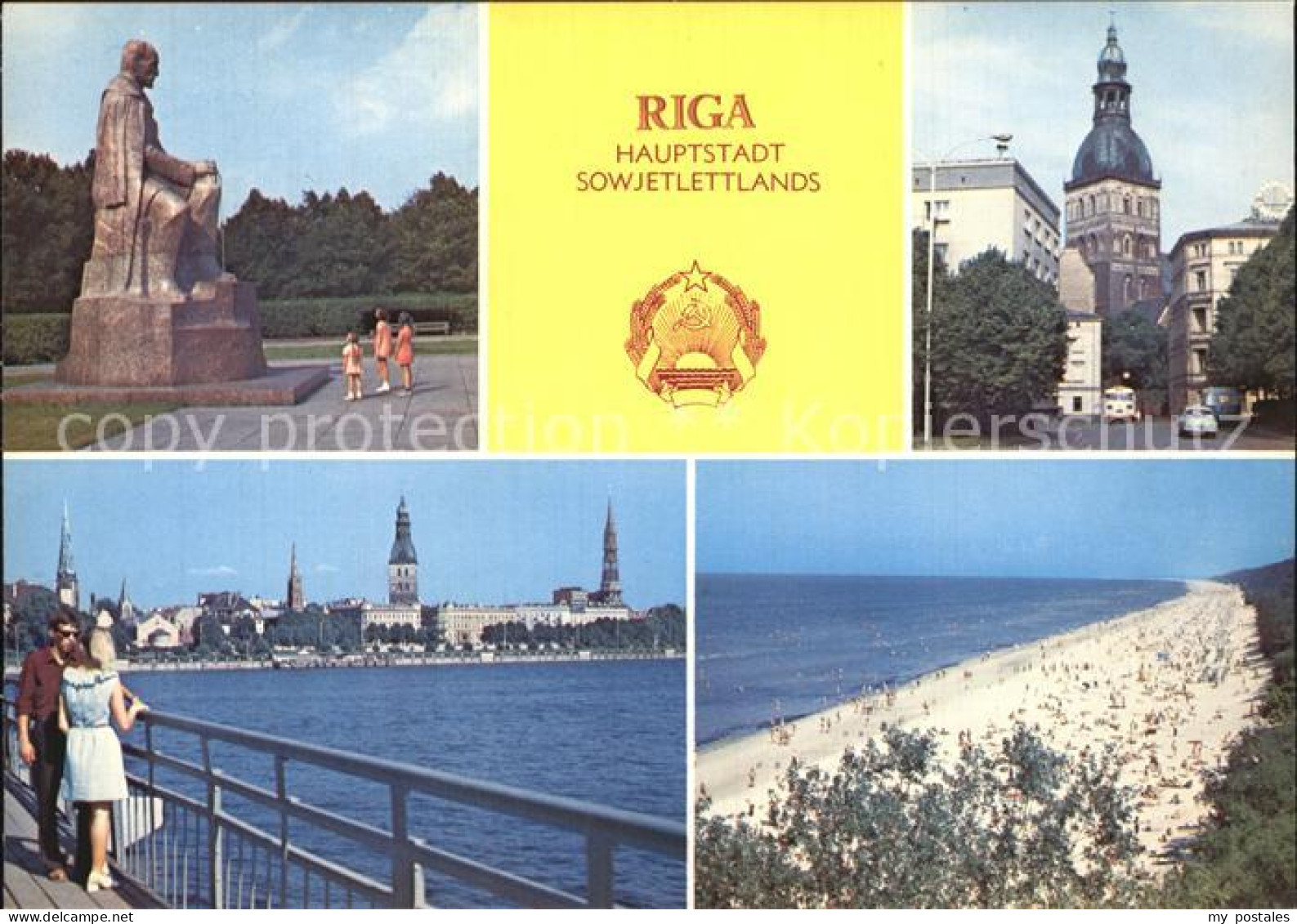 72532324 Riga Lettland Janis-Rainis-Denkmal Dom Rigaer Strand Riga - Latvia