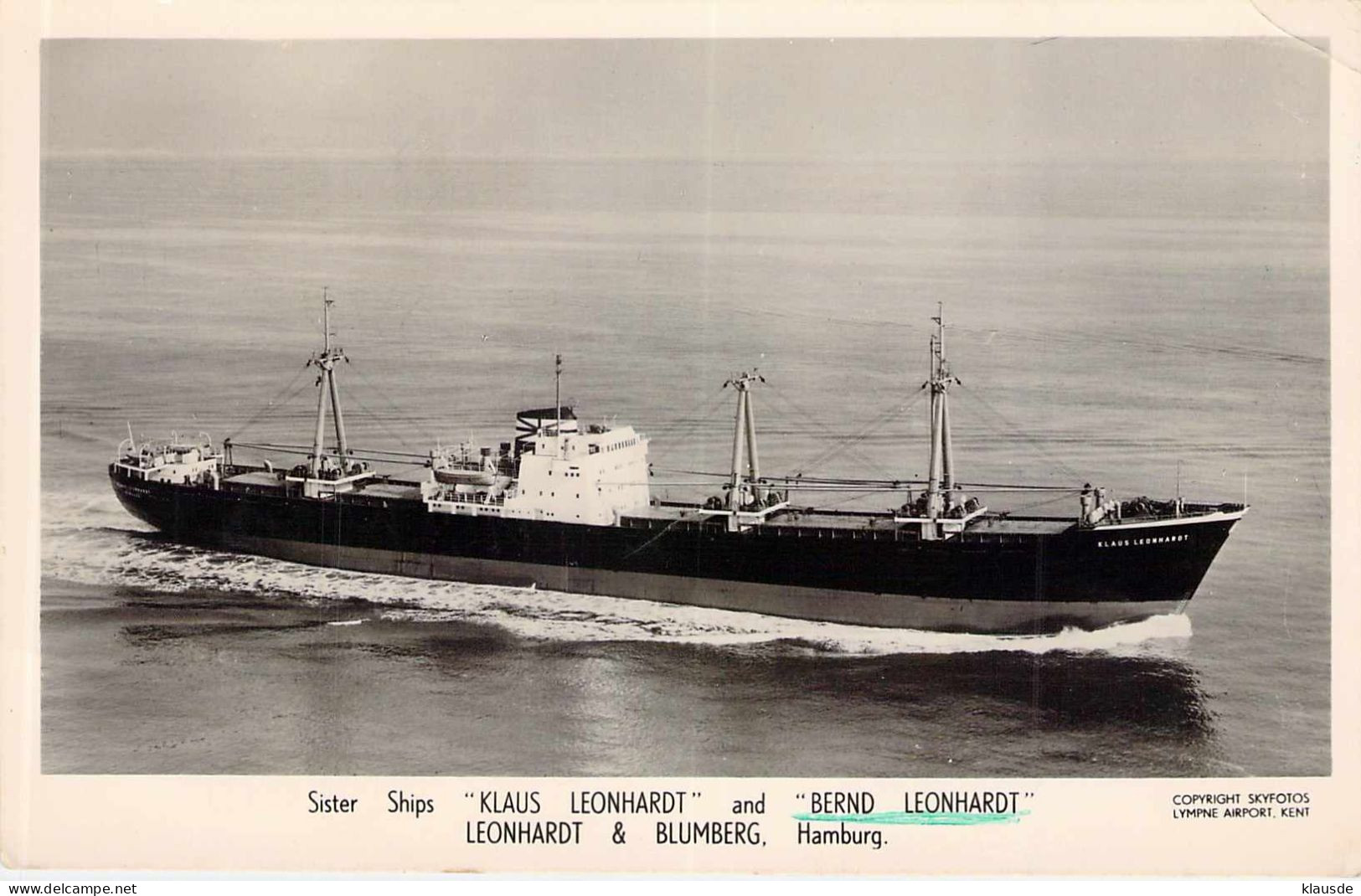 Frachter "Bernd Leonhard" - Hamburg Gel.1960 - Steamers