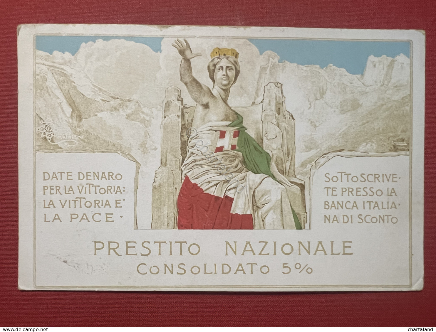 Cartolina WWI - Prestito Nazionale Consolidato 5% - 1916 Ca. - Sonstige & Ohne Zuordnung