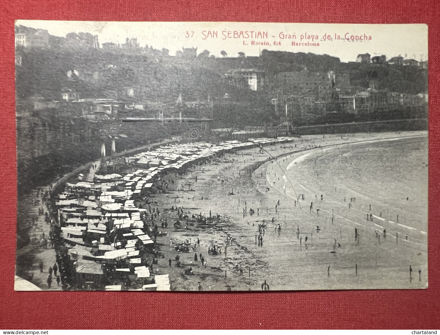 Cartolina - Spagna - San Sebastian - Gran Playa De La Concha - 1927 - Unclassified