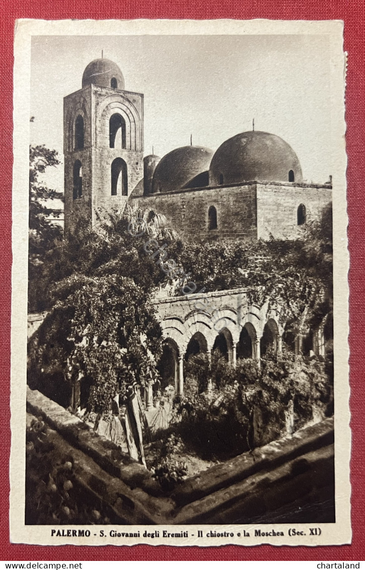 Cartolina - Palermo - S. Giovanni Degli Eremiti - Il Chiostro E Moschea - 1933 - Palermo