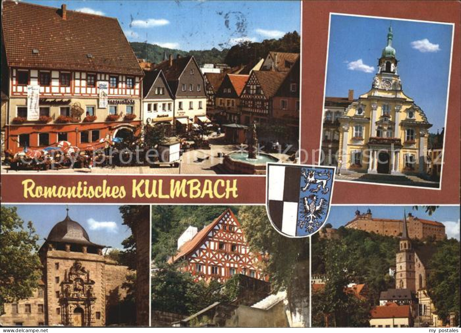 72531460 Kulmbach Marktplatz Brunnen Hotel Restaurant Rathaus Fachwerkhaus Plass - Kulmbach