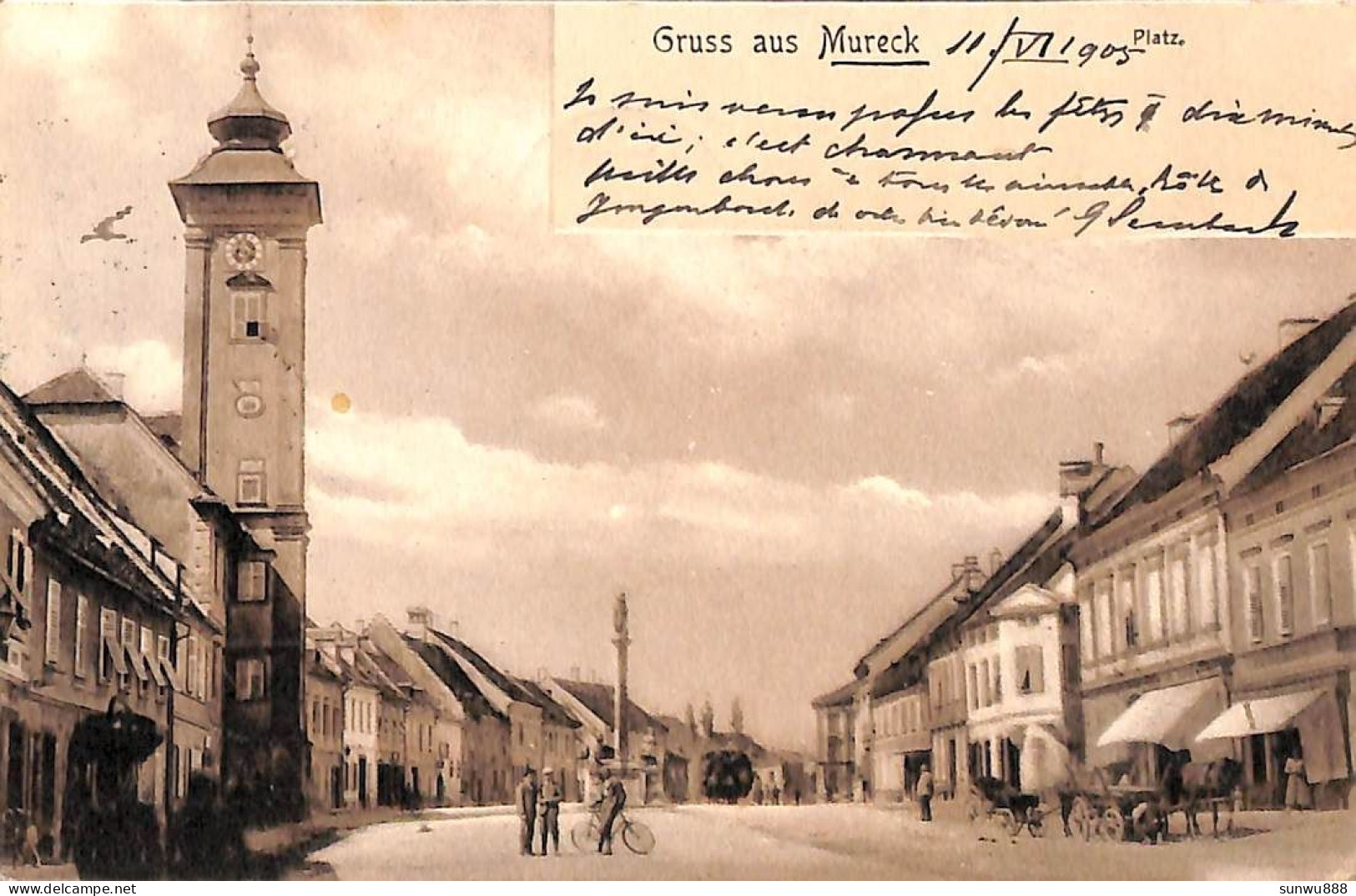 Gruss Aus Mureck - Platz (1905 Verlag Von H. Buchner Animation) - Mureck