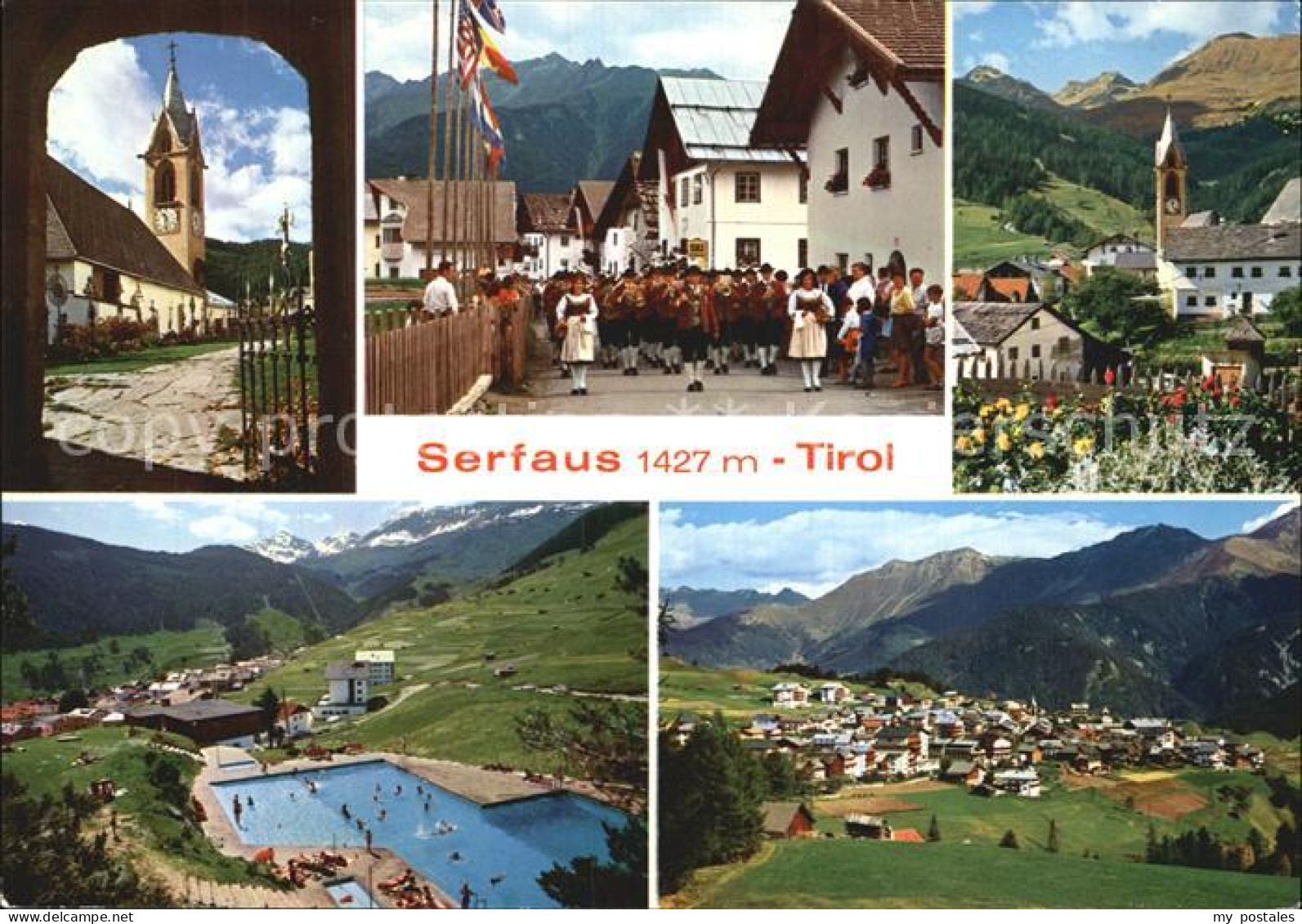 72531368 Serfaus Tirol Kirche Freibad Trachtenumzug  Serfaus - Other & Unclassified