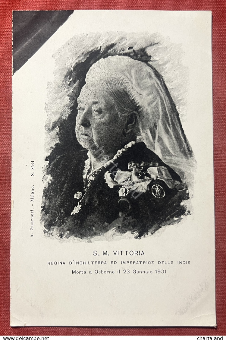 Cartolina Commemorativa - S. M. Vittoria Regina D'Inghilterra - 1901 Ca. - Ohne Zuordnung