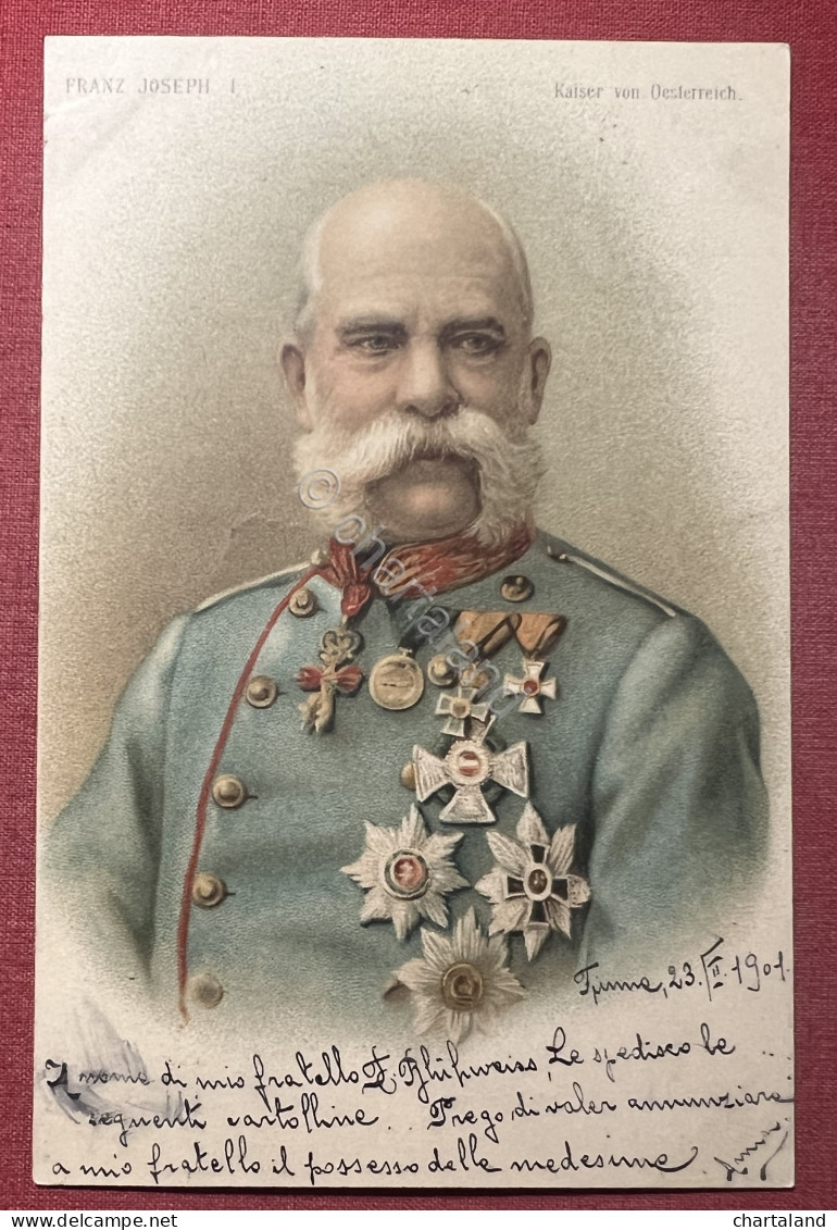 Cartolina Commemorativa - Franz Joseph I Kaiser Von Oesterreich - 1901 - Zonder Classificatie