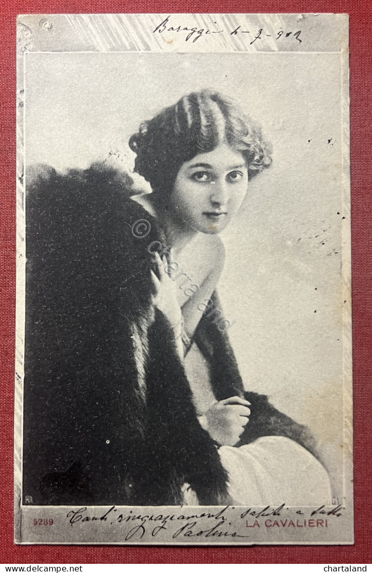 Cartolina Teatro - Lina Cavalieri - Soprano E Attrice Cinematografica - 1902 - Other & Unclassified